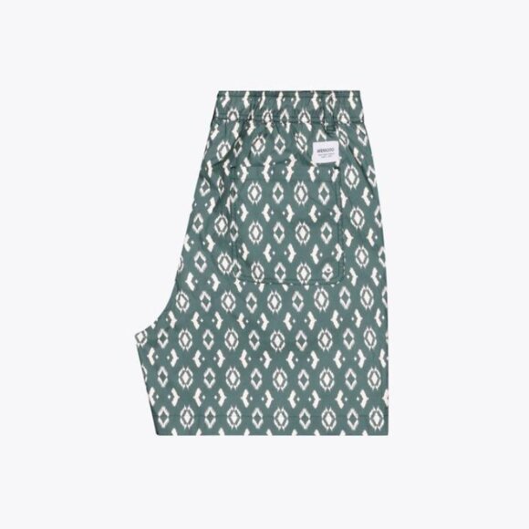 BNWT Wemoto - Dogs OC Poplin - Men's Green Organic Cotton Swim Shorts - Picture 3 of 8